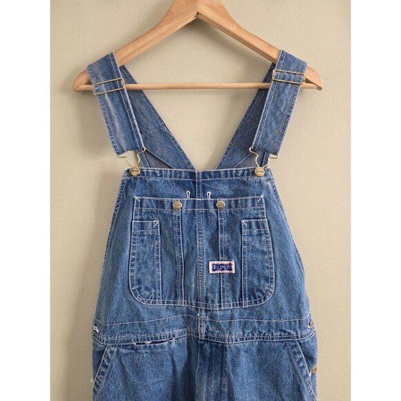 Vintg Big Smith Mens Denim Carpenter Bib Overalls Work Utility Overall 36"*32" - Picture 3 of 10